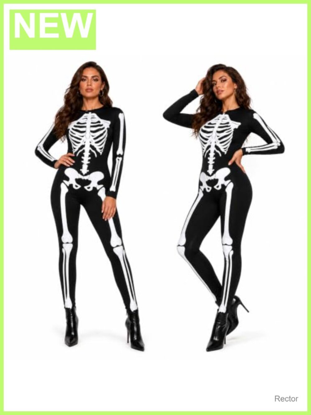 Sexy Skeleton Bodysuit 3D Bone Print Halloween Costume
